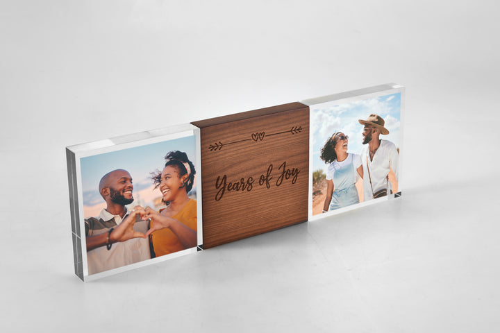 AquaLoom Mom Engraved Wood, Custom Photo Glass