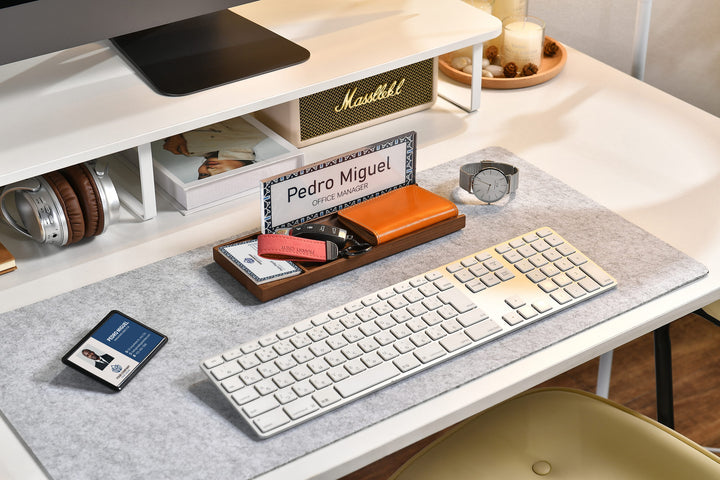 Martique Nameplate for Desk, Professional Executive Desk Accessories