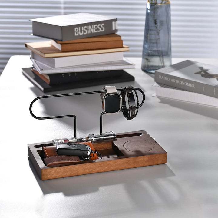 Woodlandia Modern Desk Accessories Organizer, Engraved with Logo or Text